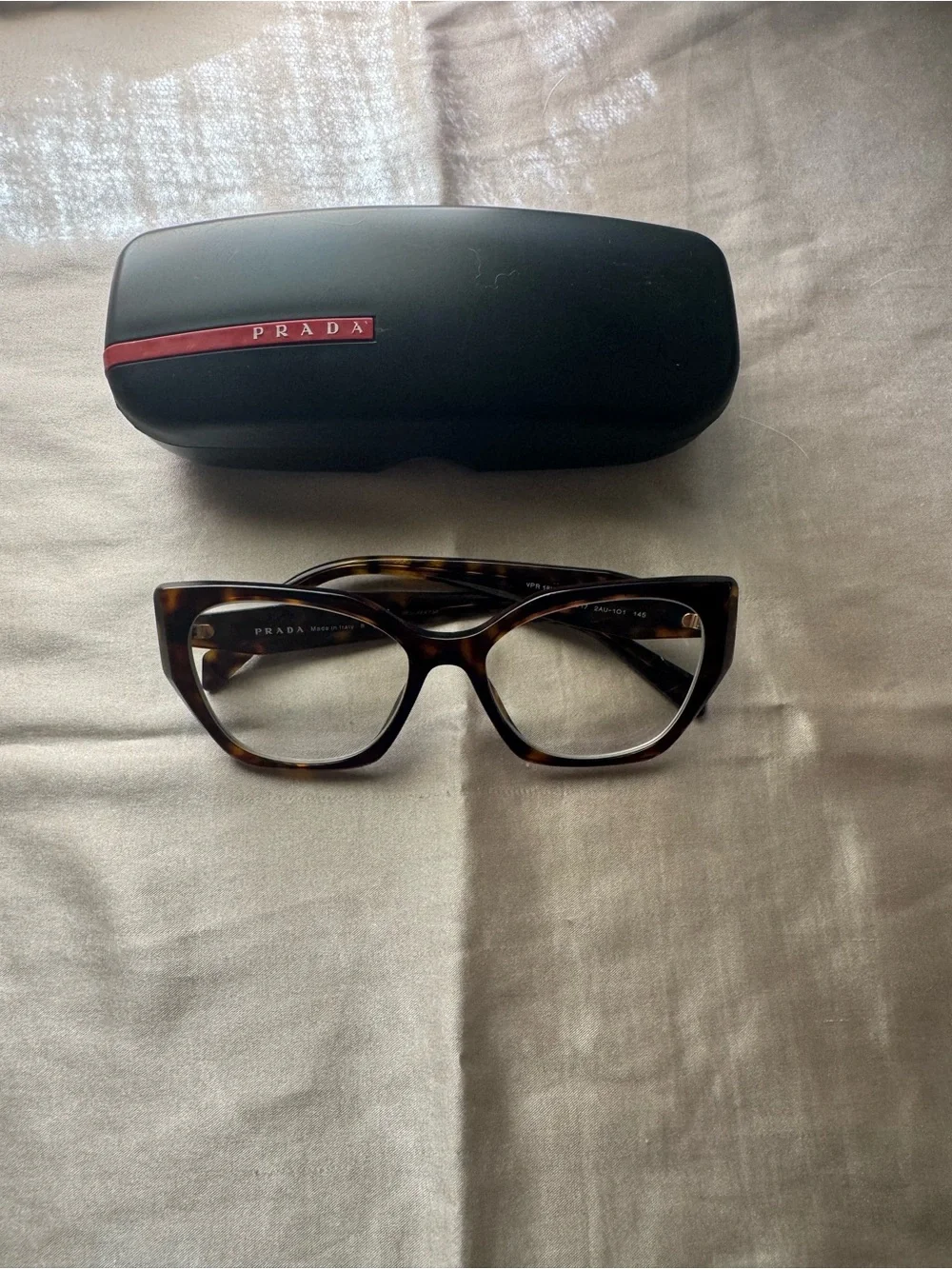 Prada Tortoiseshell Cat-Eye Optical Glasses